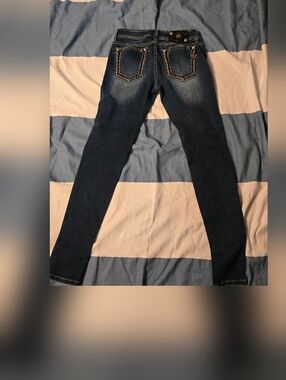 Miss Me Dark Blue Women's Skinny Jeans - Classic Stretch Denim